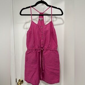 Juicy Couture Beach Linen Dress in Hibiscus Pink XS